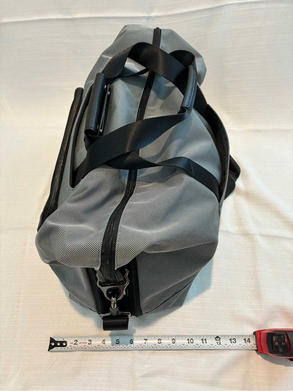 Tumi Men's Alpha X Double Expansion Gray and Black Travel Satchel Duffle Bag